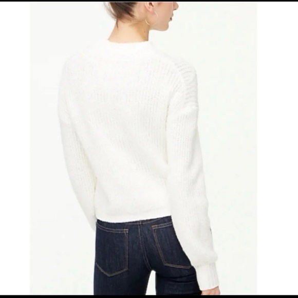 J. Crew Cream Cotton-blend cable mockneck sweater
Size Small - Picture 4 of 12